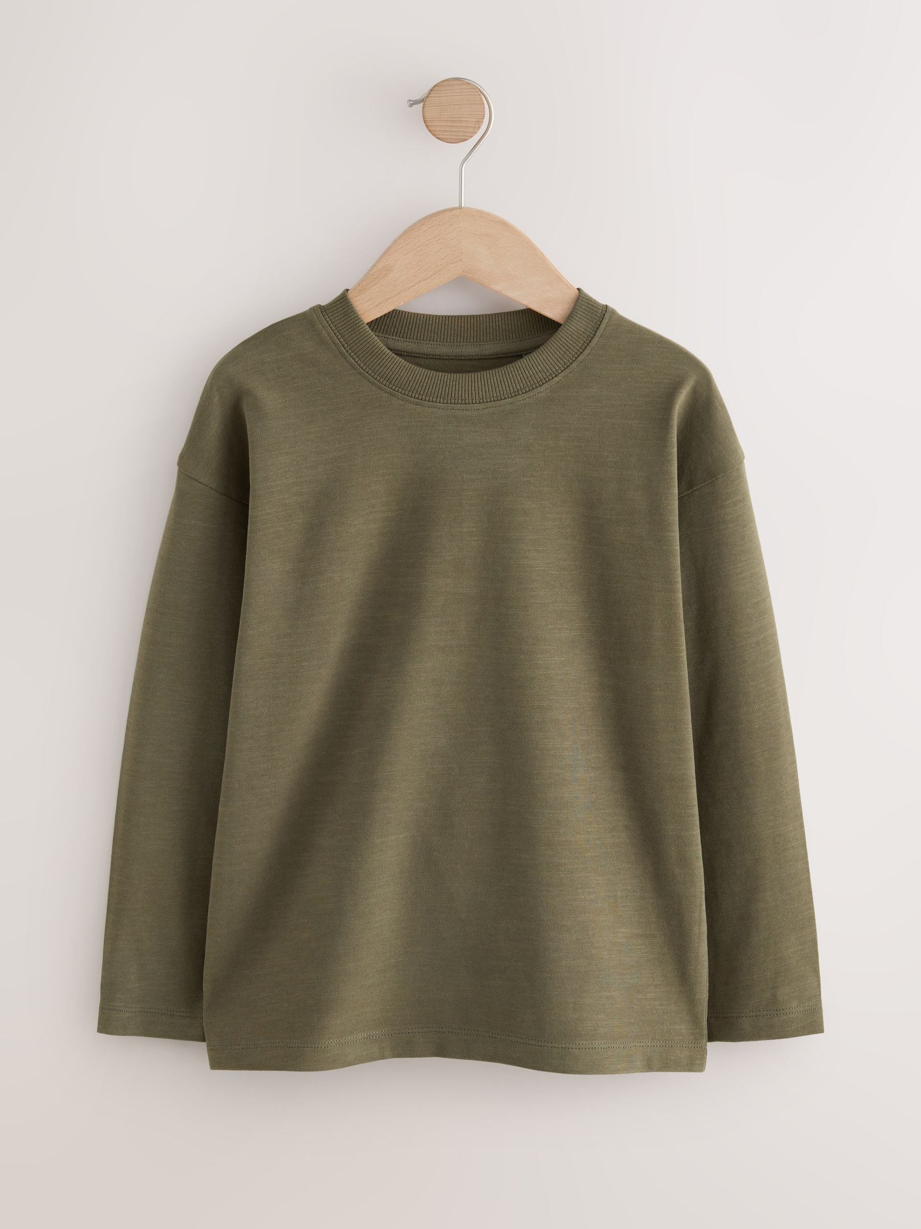 Kakigroen - Behaaglijk T-shirt met lange mouwen (3-16 jr)