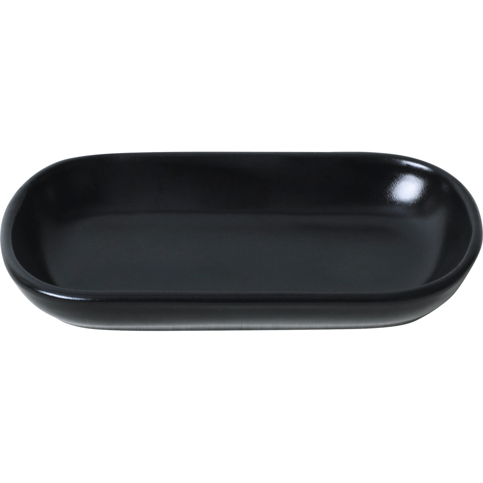 Mezze Schale Oval 16 cm schwarz matt