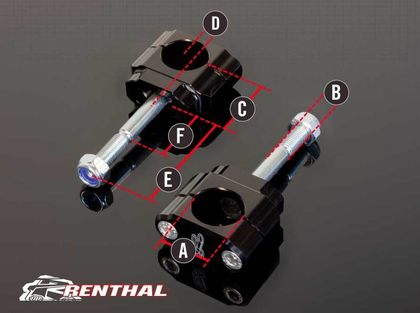 Pontet de guidon Renthal 36Tech Ø36mm Offset +5mm Fatbar®36