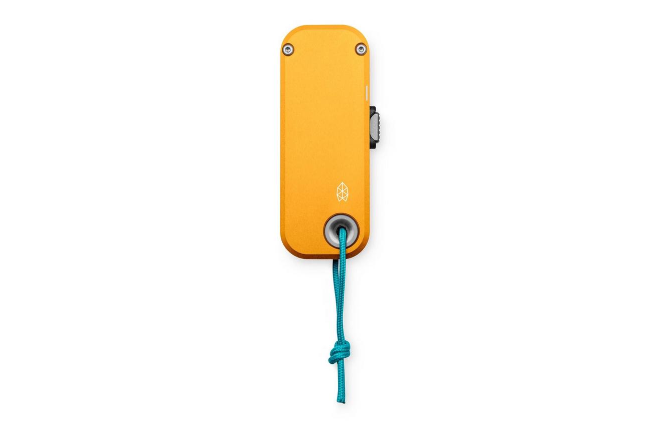 The James Brand The Palmer, Canary Aluminum,  Turquoise Lanyard KN121183-00 utility mes