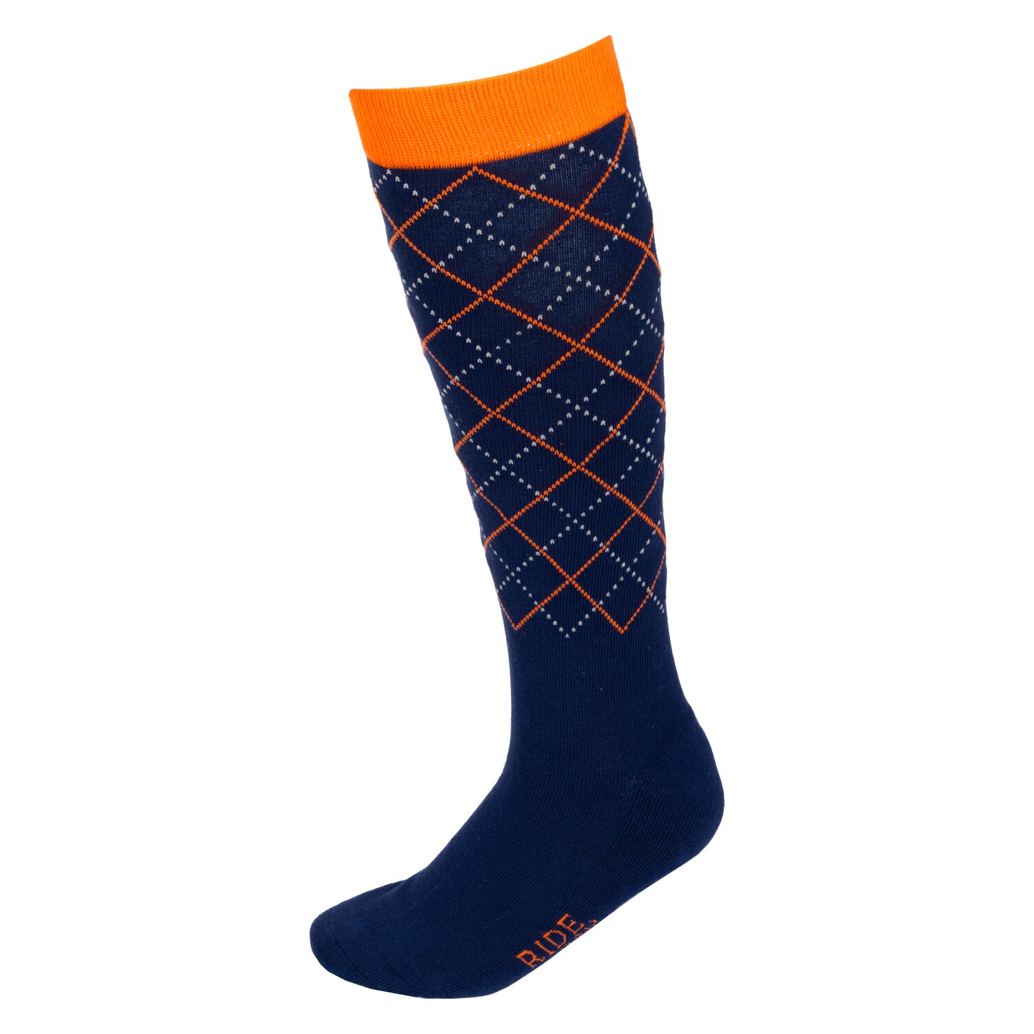 RIDE now Kniestrümpfe mit feinem Rautenmuster  - navy/orange