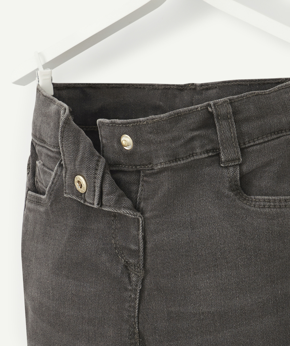 PANTALON SLIM EN DENIM GRIS FONCÉ LESS WATER BÉBÉ FILLE