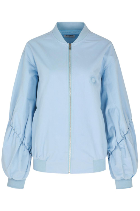 Fluresk blauwe dames jas