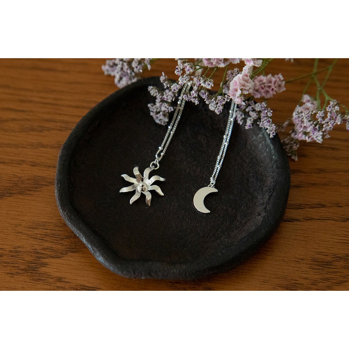 collier soleil plaqué argent - ÉOS