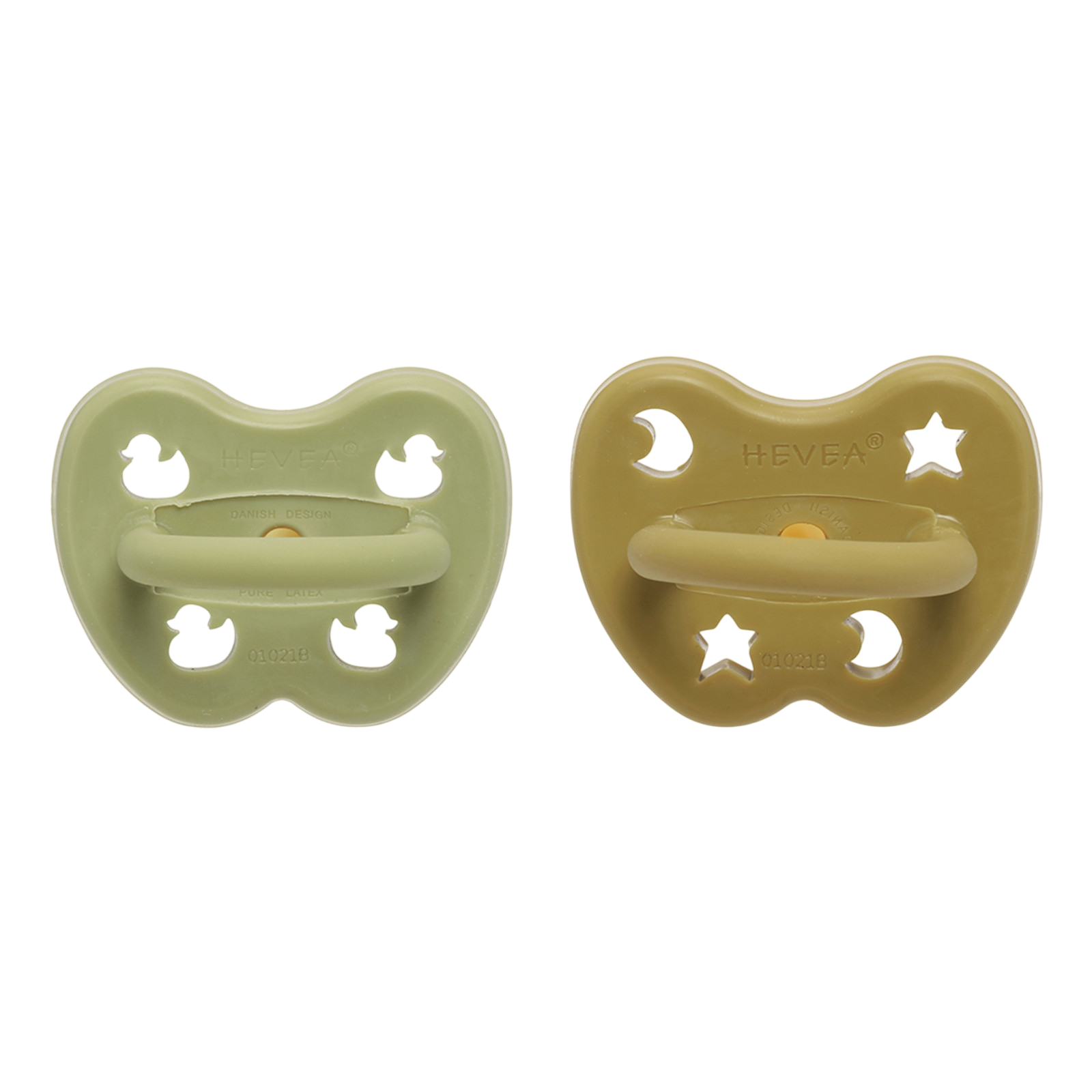 Baby Schnuller 2-Pack Round hunter green & olive 2-36 months