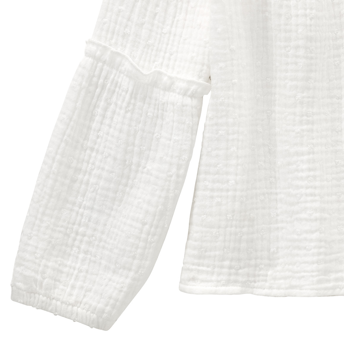 Topolino Mädchen Musselin-Bluse mit Rüschen weiss
