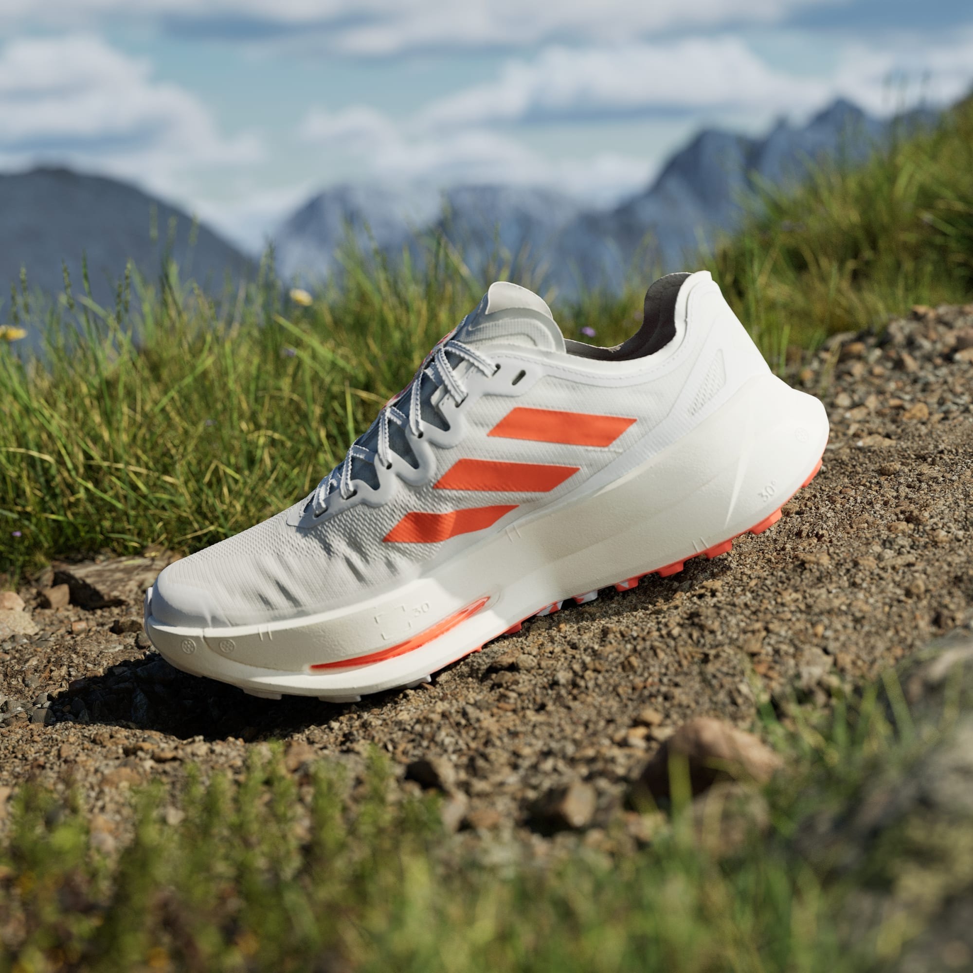 Terrex Agravic Speed Ultra Dame Cloud White/Impact Orange/Dash Grey