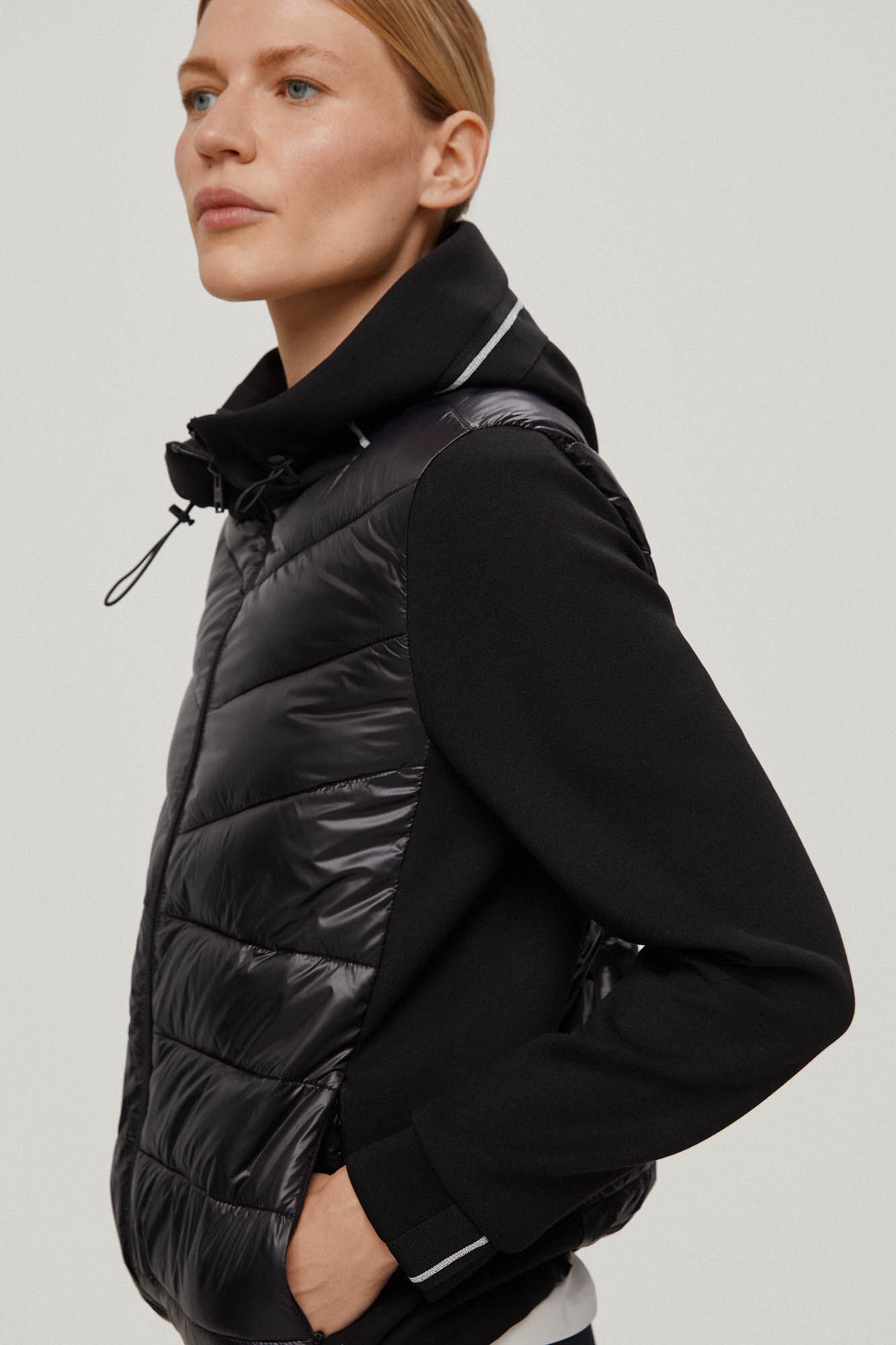 Parka combinada capucha - Negro