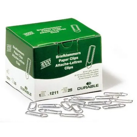 Durable 121125 Briefklammern verzinkt 32 mm, 1000 Stück