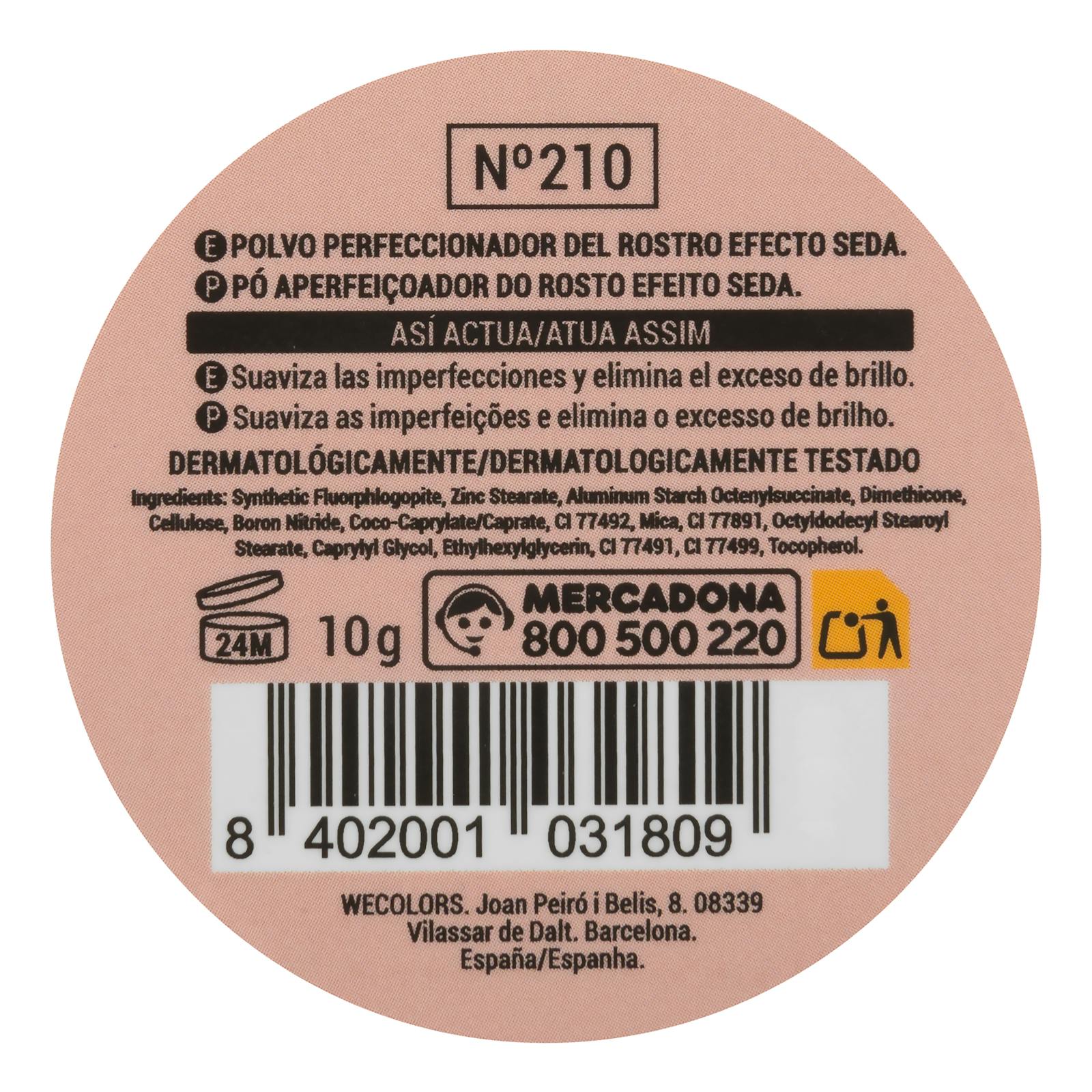 Poudre compacte perfectrice effet soie Deliplus 210 Amande