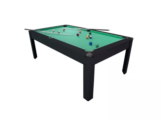 Billard Américain HARMONY 6Ft - 206,5 x 116,5 x 80 cm avec accessoires et plateau dînatoire - Couleur Noir