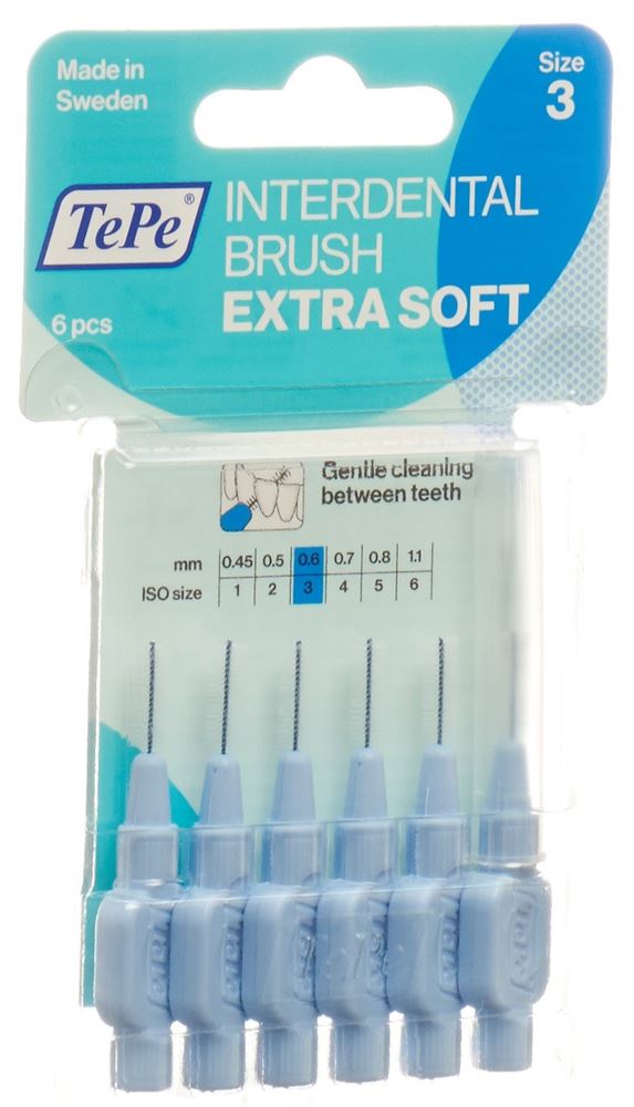 TEPE Interdental Brush<br>6 Stück, Blister, 0.60mm, x-soft blau