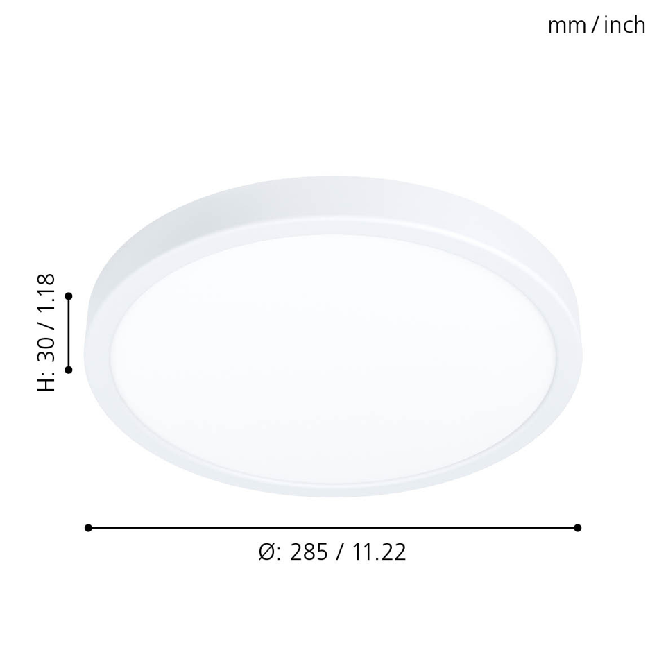 EGLO - FUEVA 5 PLAFOND - HVID - 285 mm