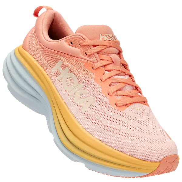 Chaussure running HOKA ONE ONE BONDI 8 W SHELL CORAL/PEACH PARFAIT