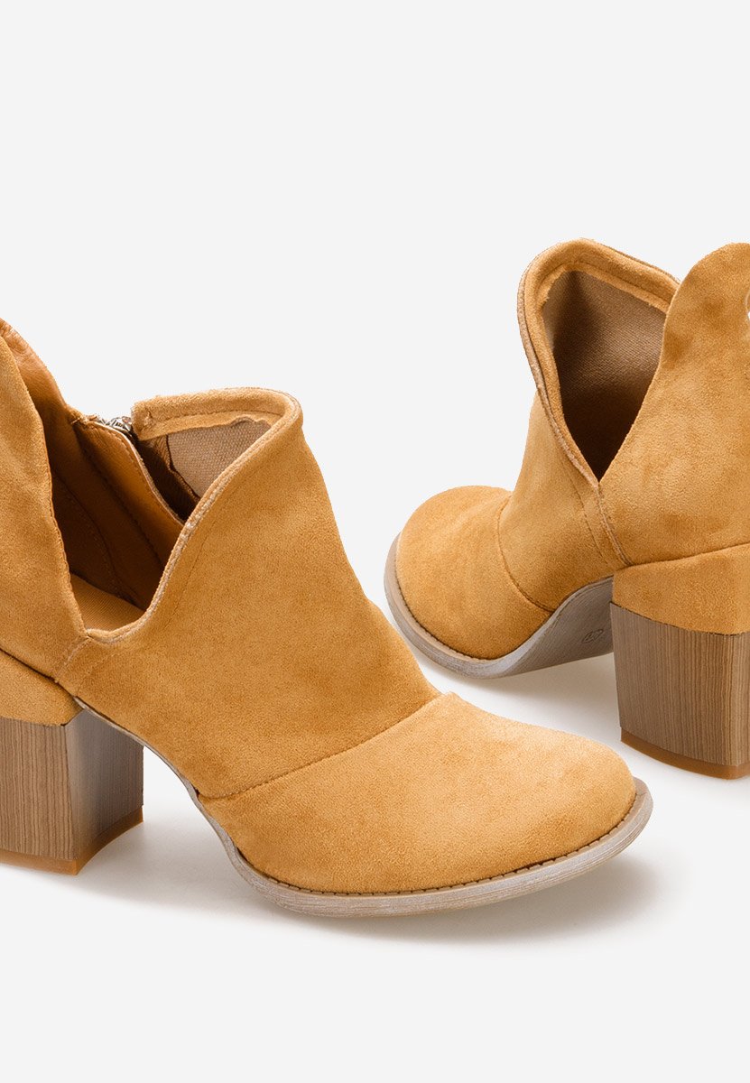 Bottines à gros talon chameau Odeisa