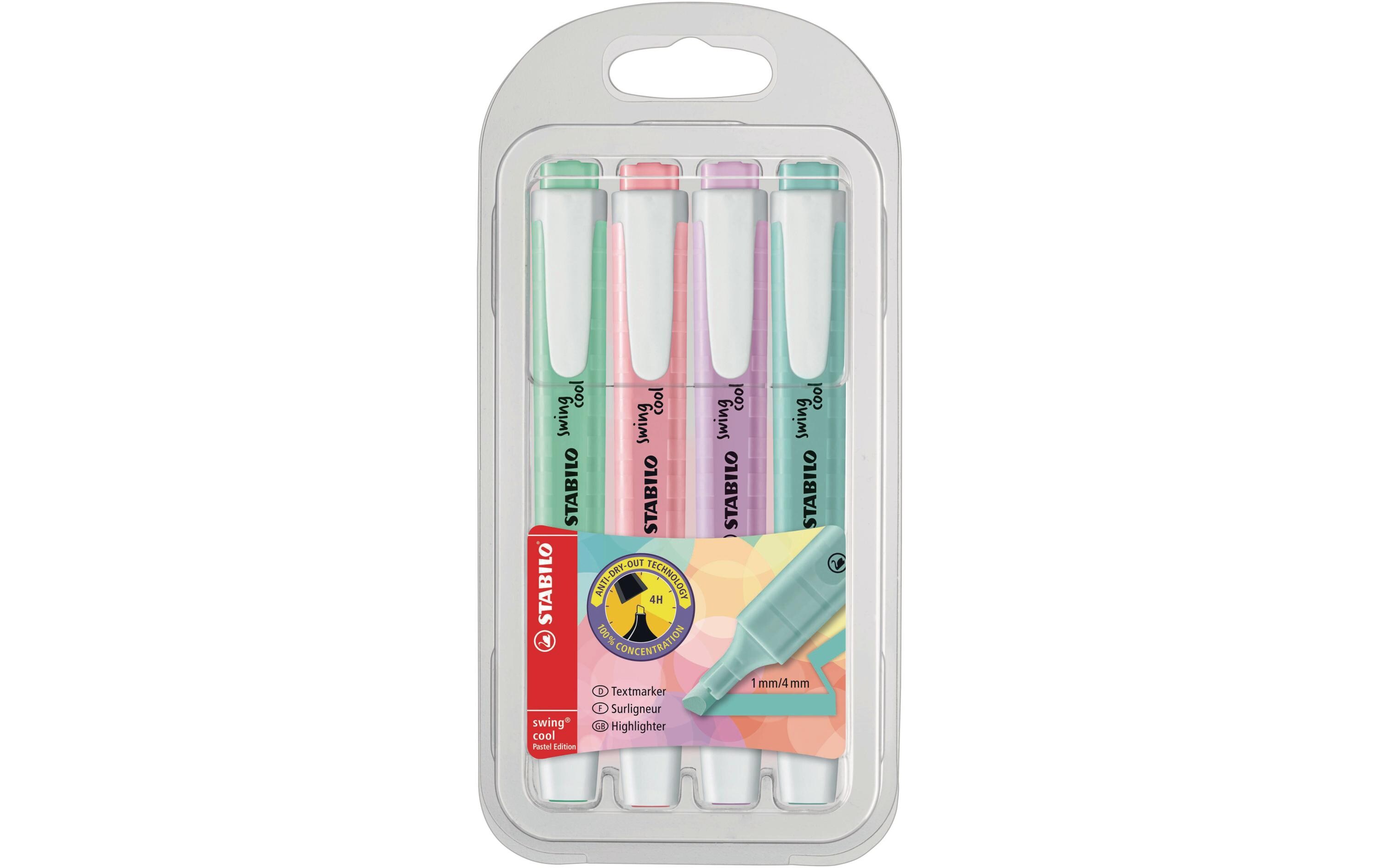 Textmarker Swing Cool Pastell 4 StückIm praktischen 4er Etui