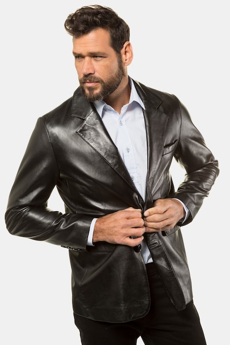 Blazer, Leder, weiches Lammnappa-Leder