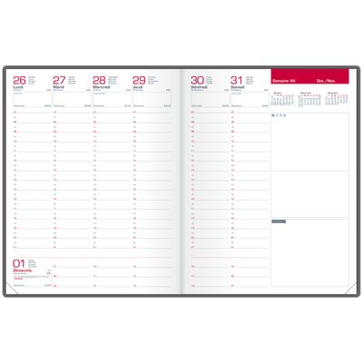 Agenda Genius - 1 semaine sur 2 pages - 21 x 27 cm - noir - Oxford
