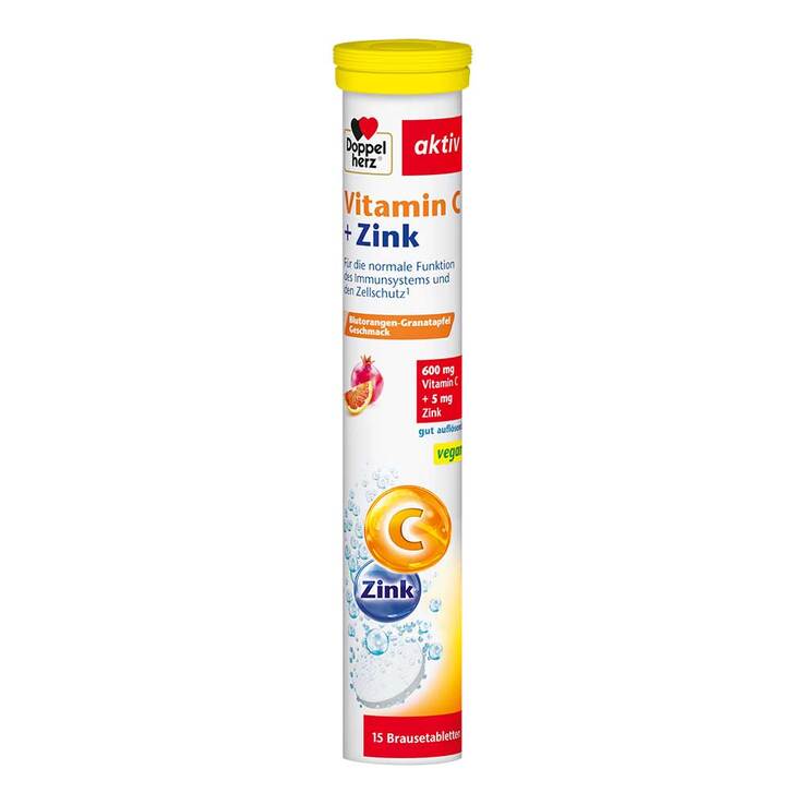 Doppelherz Vitamin C+Zink Brausetabletten, 15 St