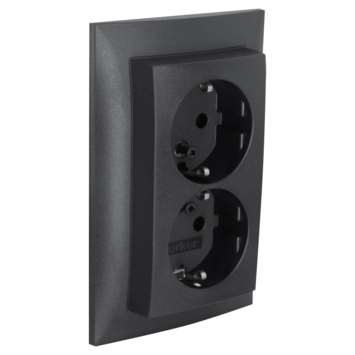 Berker S.1 Dubbel Geaard Stopcontact antraciet