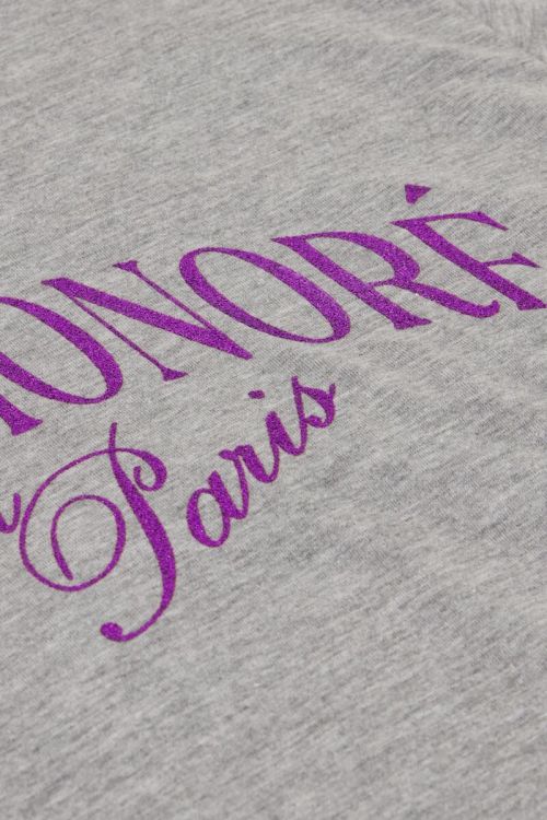 Grijs T-shirt met glitter ''Rue st. honoré''