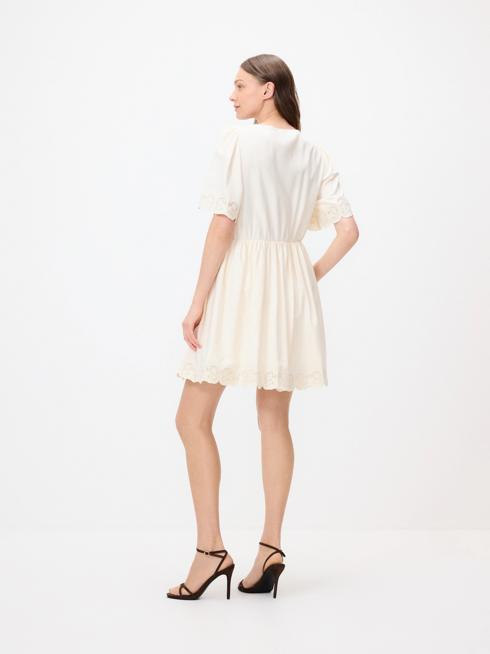 Kleid mit Leinenanteil