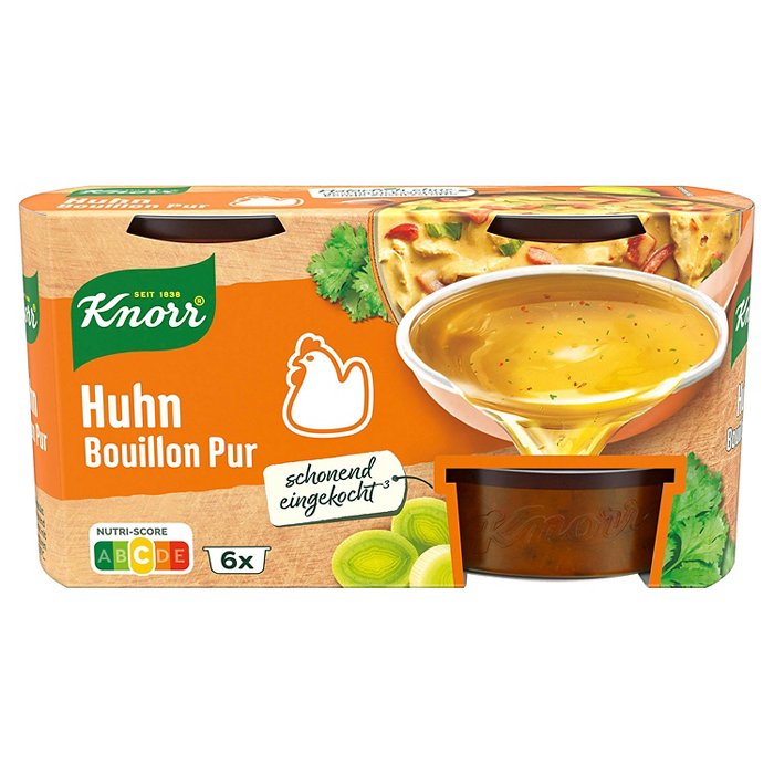KNORR Bouillon Pur 6er-Pack, Huhn