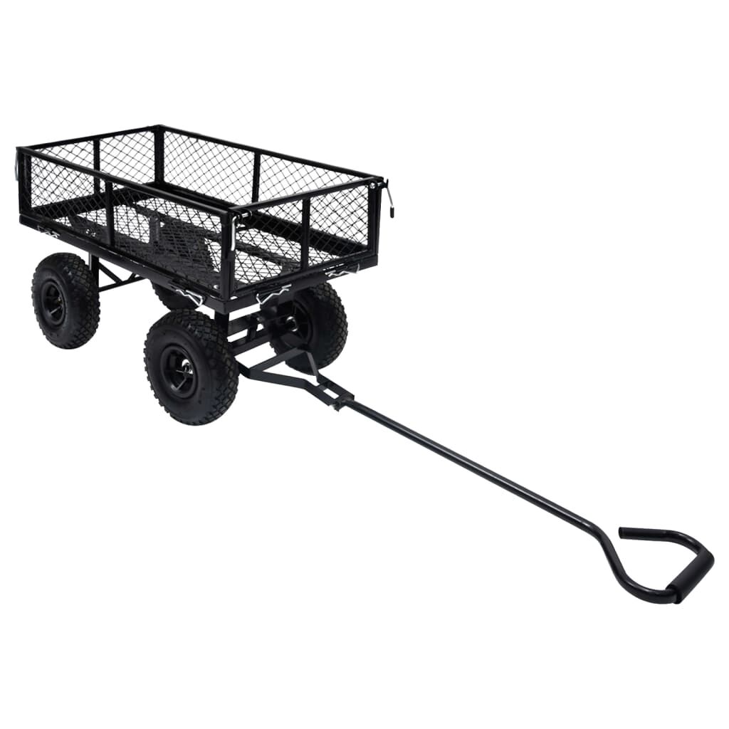 vidaXL Tuinhandtrolley Zwart 250 kg