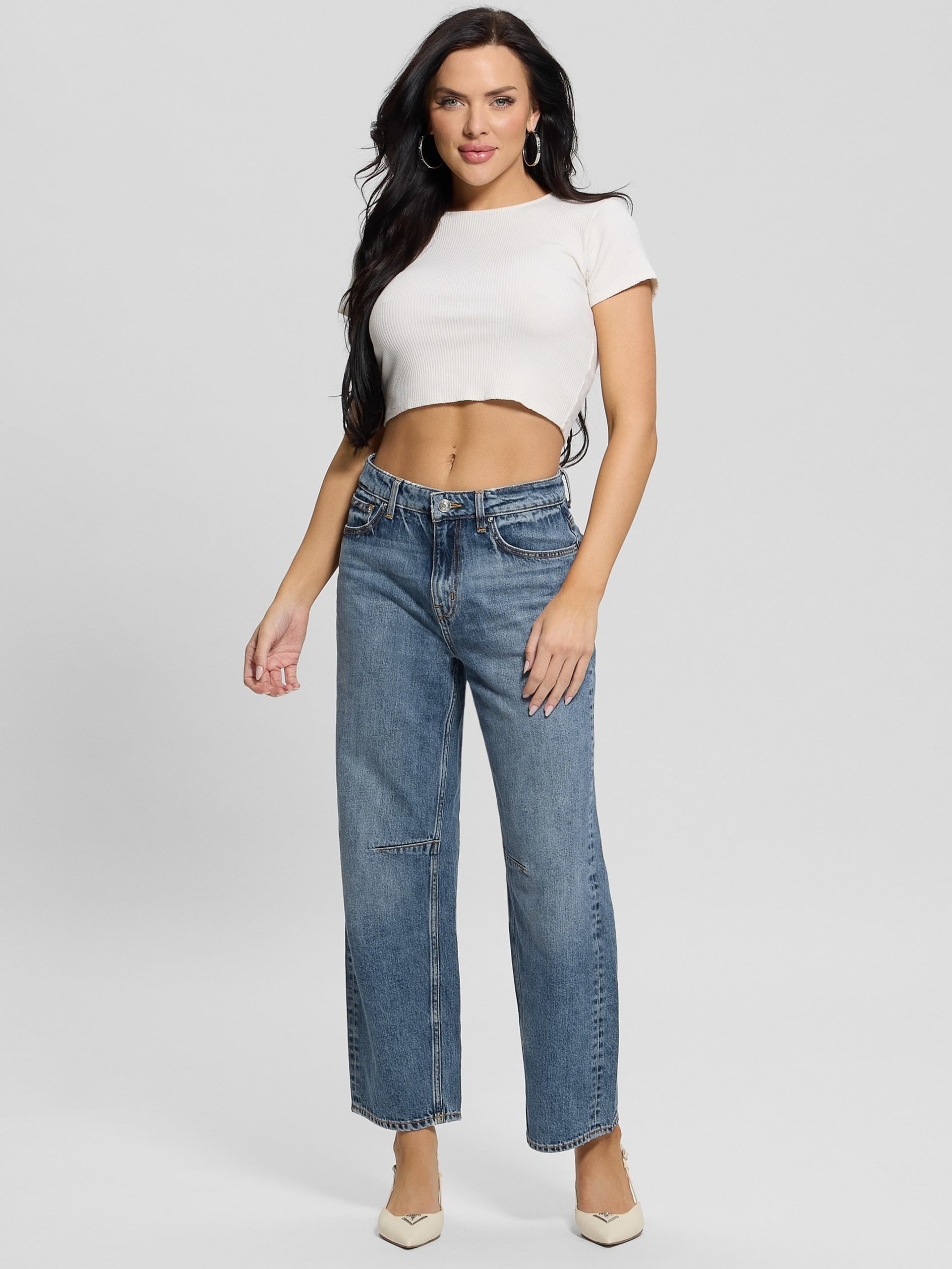 Calça jeans Eco High Rise Barrel Leg