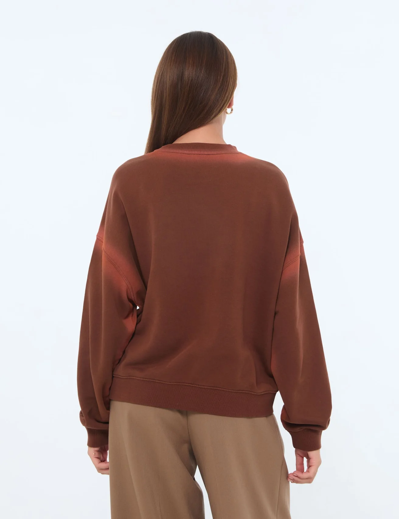 Sweat oversize marron