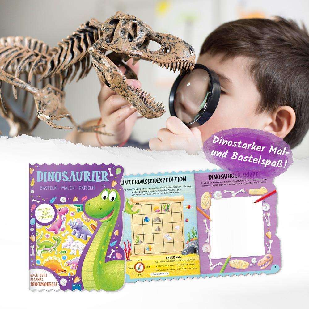 Trötsch Beschäftigungsbuch Malbuch Bastelbuch Dinosaurier
