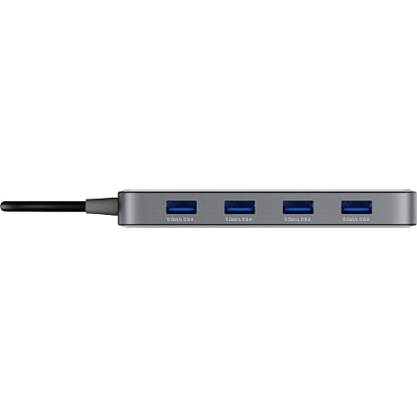 Deltaco USB hub 4-port - transparent