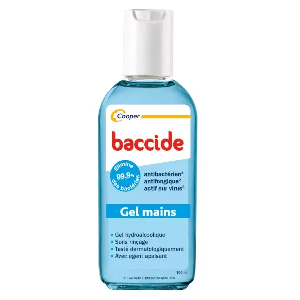 Gel hidroalcoólico para mãos Baccide azul 100ml