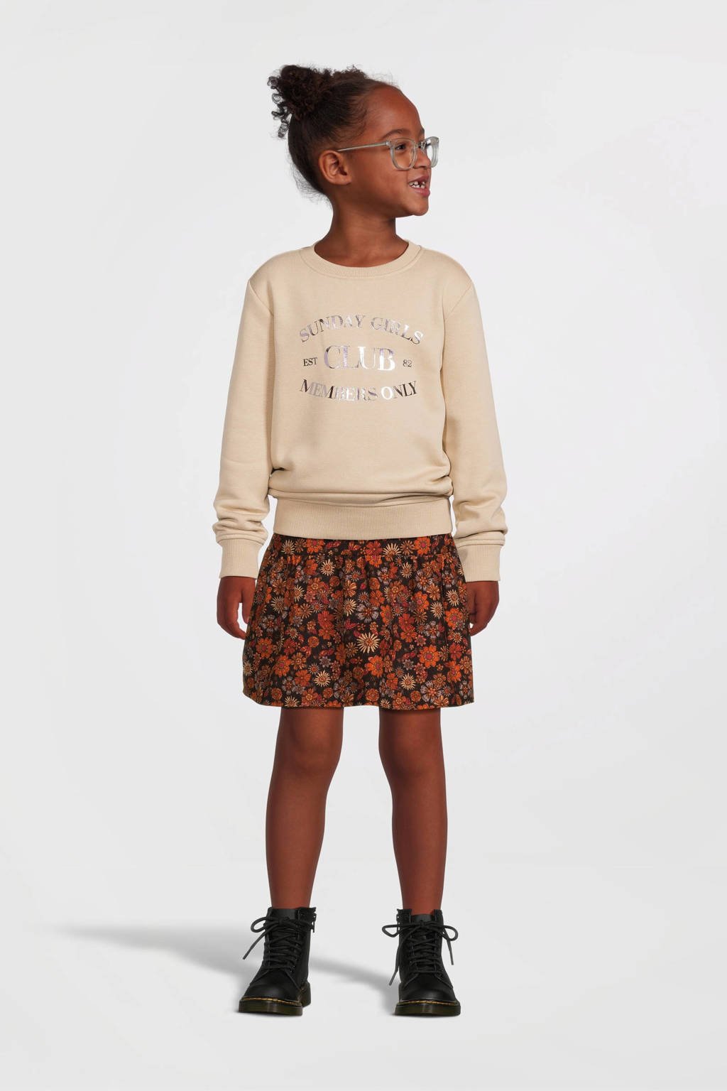 LOOXS corduroy mini rok oranje
