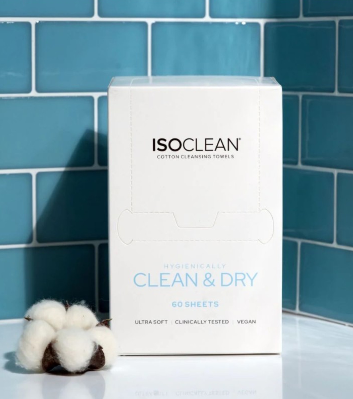 ISOCLEAN - Toalhetes descartáveis de algodão - 60 uds