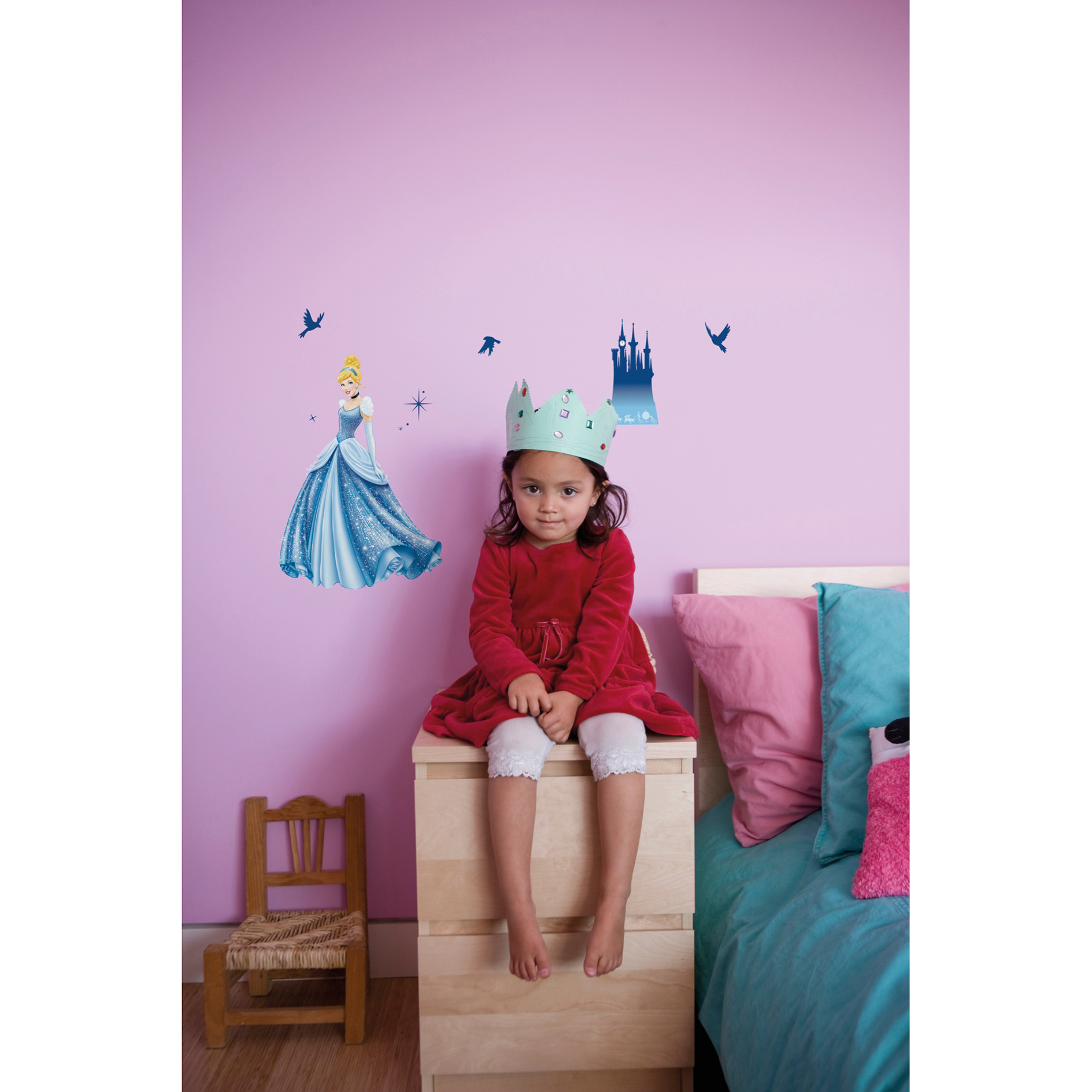 Wandtattoo PRINCESS DREAM - blau - 50x70 cm