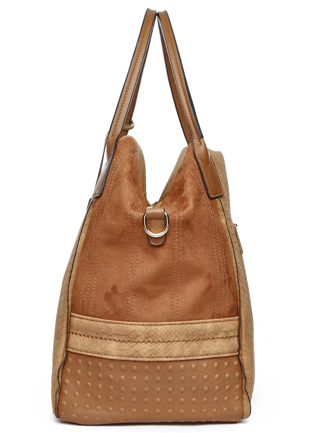 Collezione Alessandro Tasche aus teilweise reptilgeprägtem Veloursmaterial