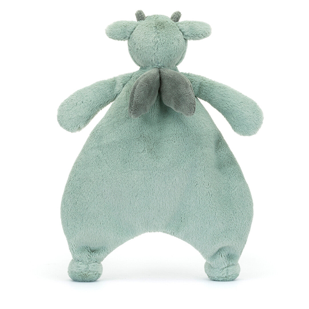 Jellycat knuffeldoek draak bashful black&cream