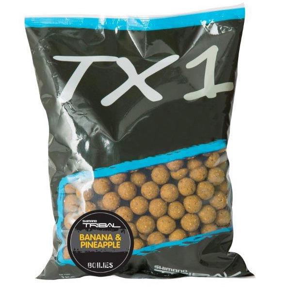 Bouillettes Shimano TX1 Boilies Banana & Pineapple - 3 sacs pour le prix de 2 !