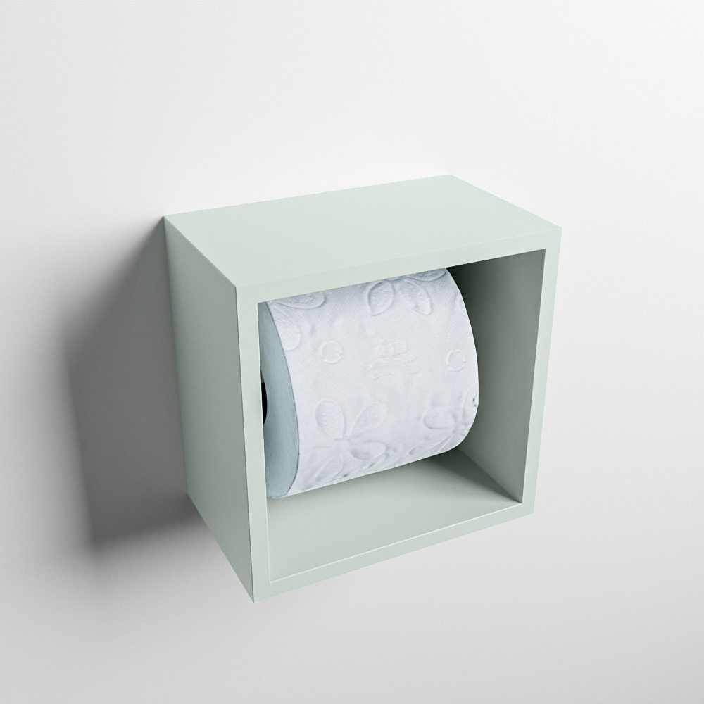 Mondiaz Easy Cube toilet rolhouder 16x16cm greey