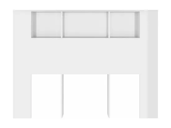 Armoire de tête de lit Blanc brillant 140x18,5x104,5 cm