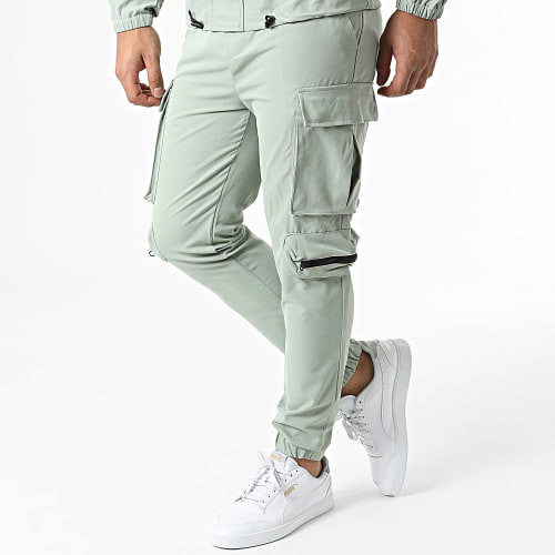 Ensemble Veste Zippée Et Pantalon Cargo AB326 Vert