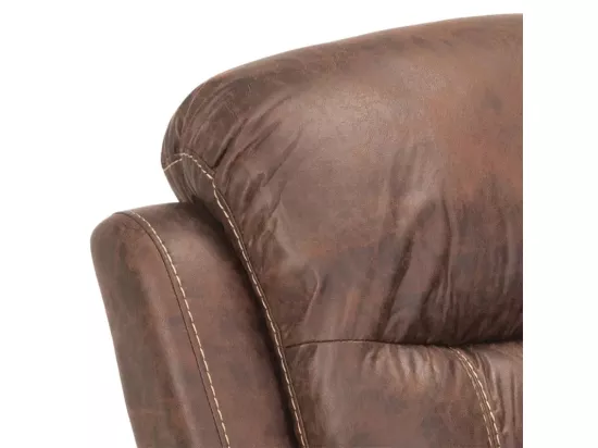 Fauteuil relax reclinable manuelle avec repose-pieds similicuir Draco
