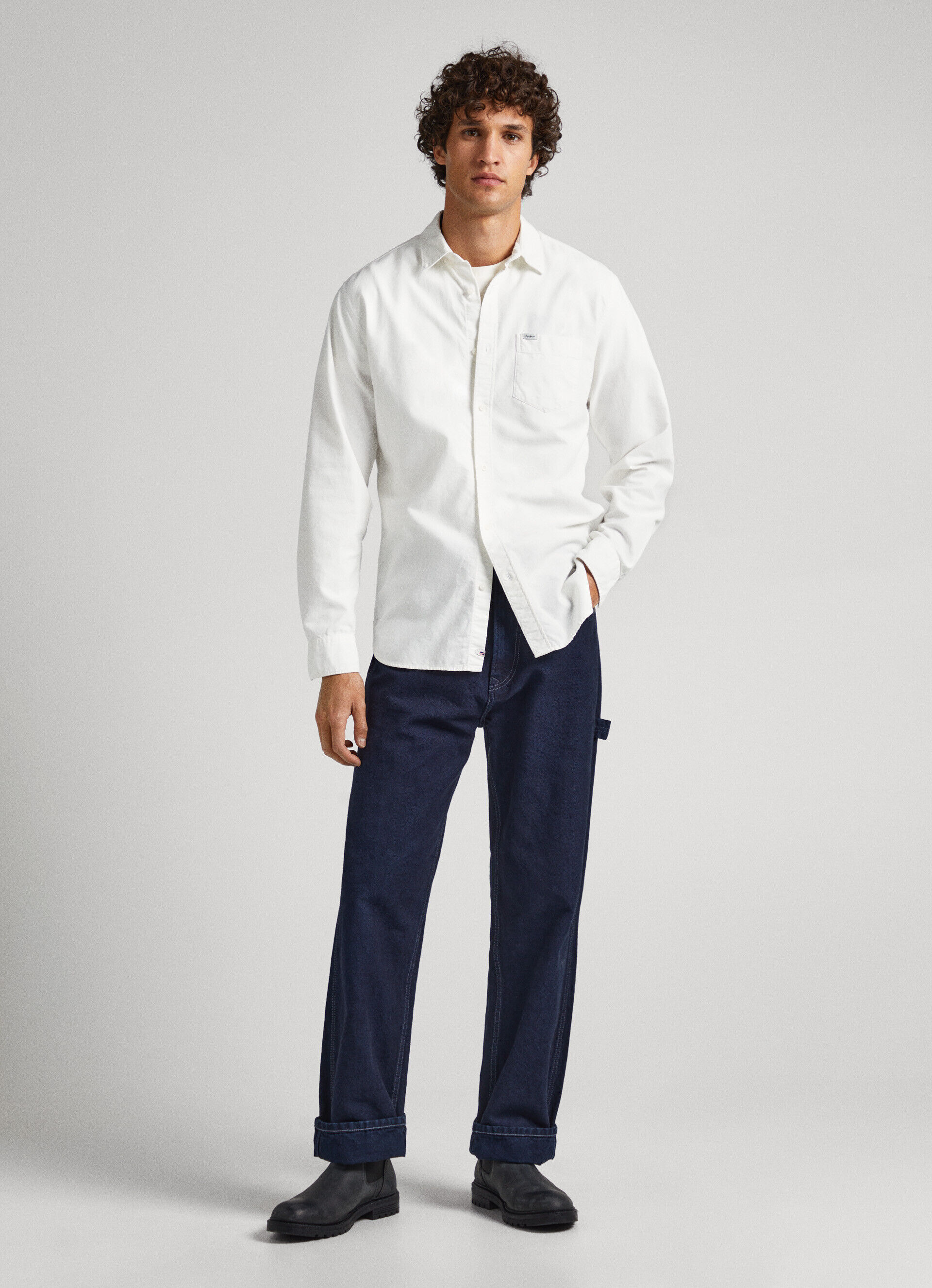 Camisa Oxford de corte regular - branca