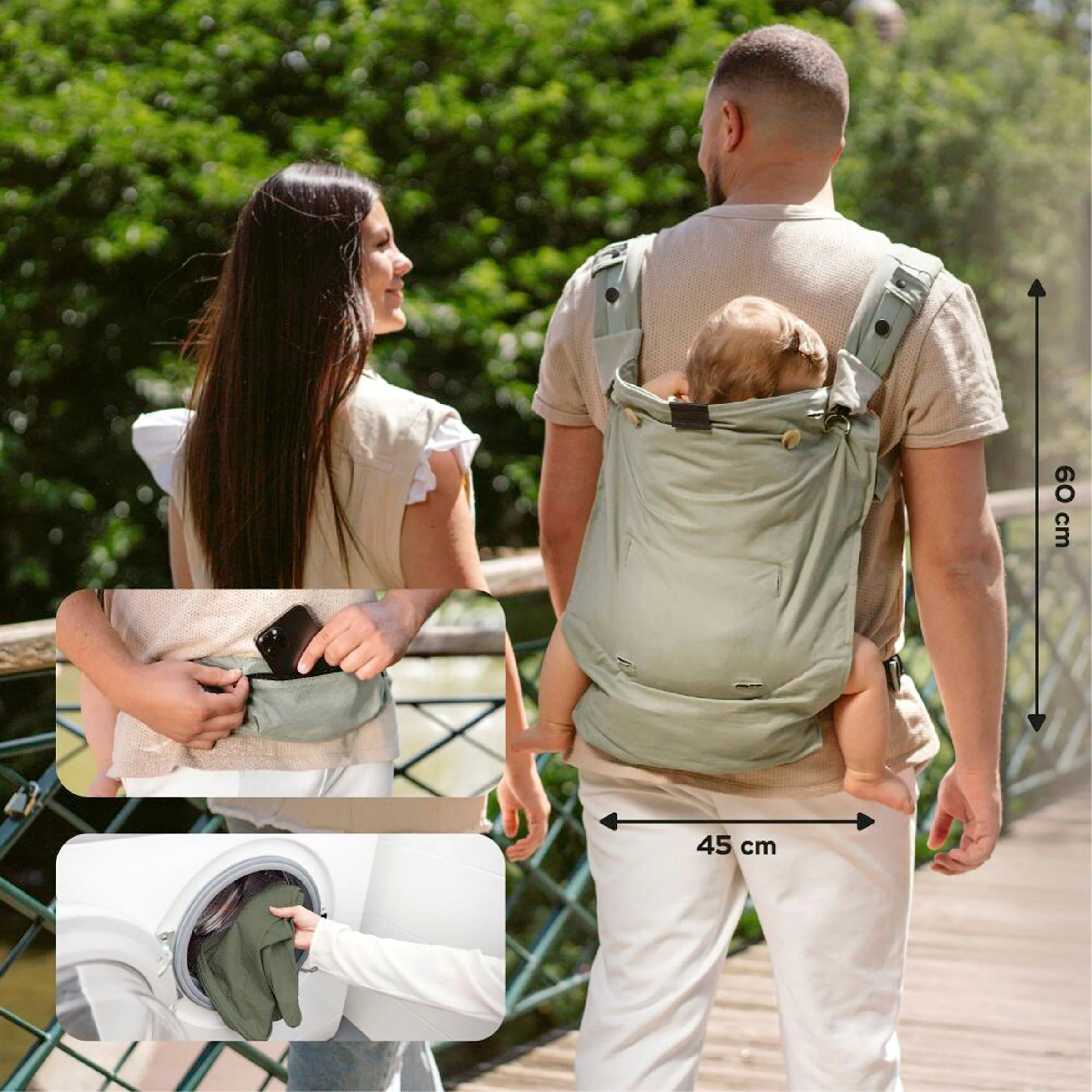 Babymoov Babytrage Moov & Boost sage green