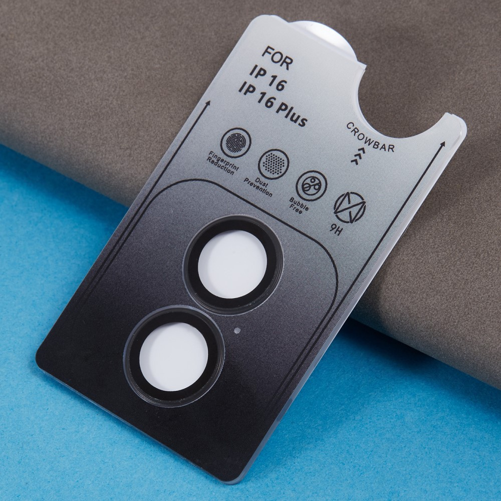 iPhone 16 / iPhone 16 Plus Kameraschutz Objektiv Ring Protector Abdeckung - Schwarz