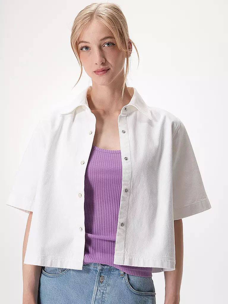 CLOSED Jeansbluse  weiss
