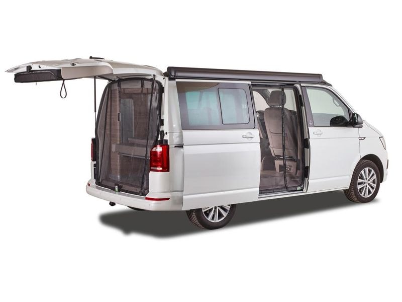 Van Quito Heckmoskitonetz, fine-mesh VW T5/T6/T6.1 Heckmoskitonetz Reissverschluss, Maschenweite Fine-mesh