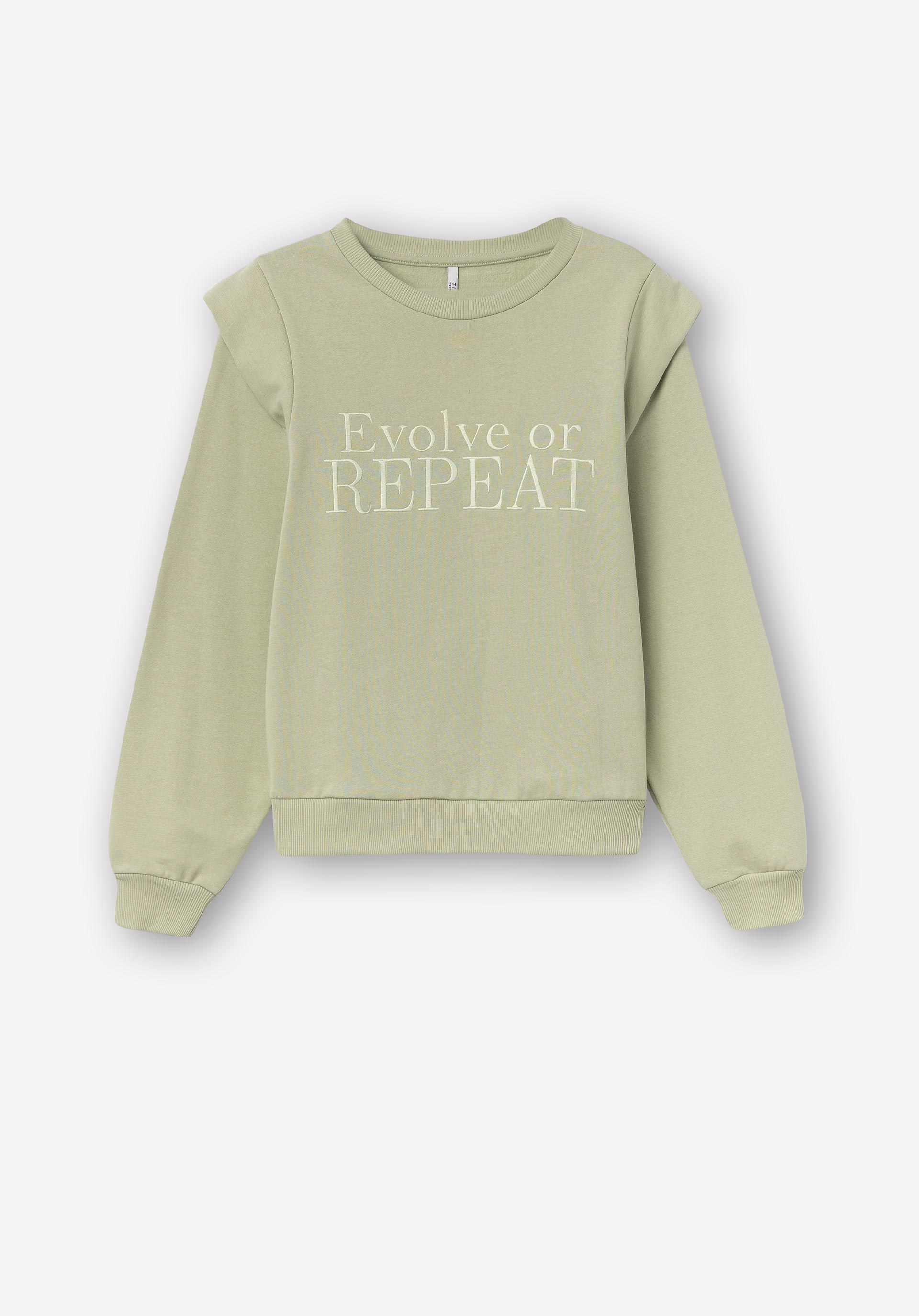 Sweatshirt com Texto Bordado