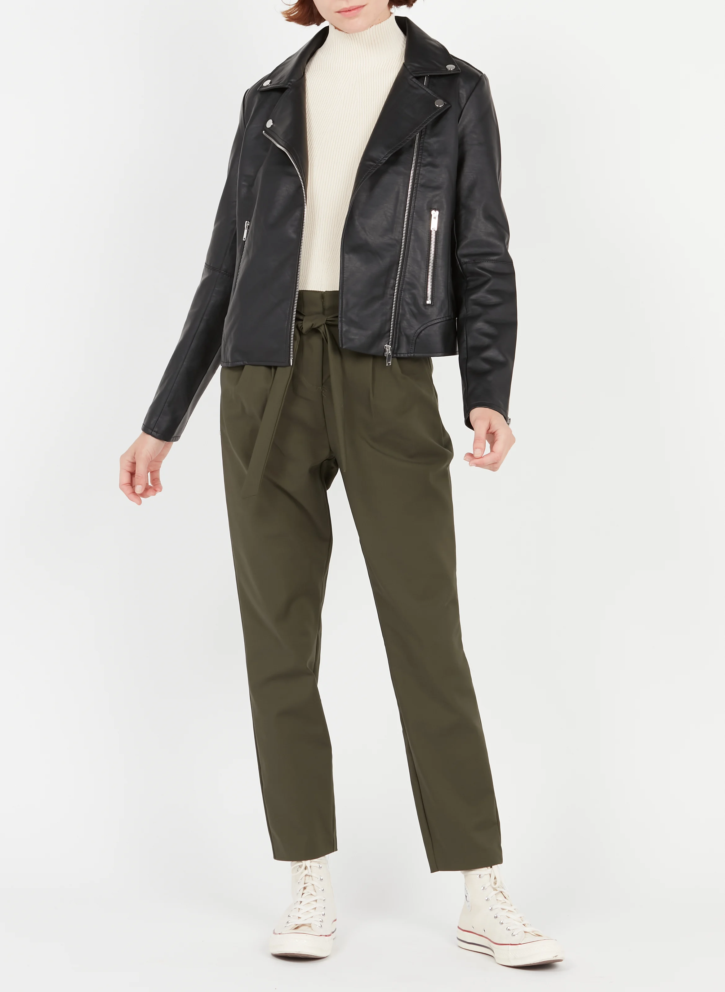 Blouson zippé en Polyuréthane | Noir